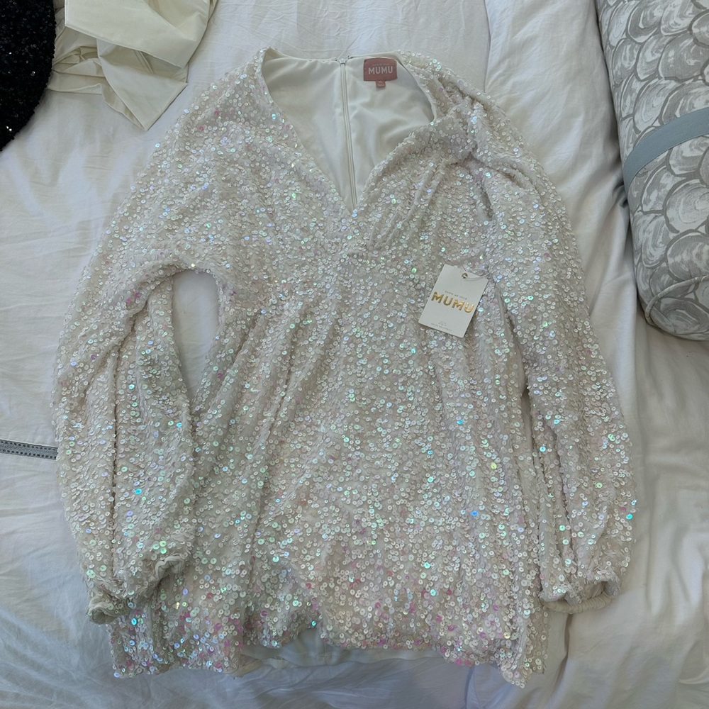 Show Me Your MuMu Iridescent Sequin Blouse